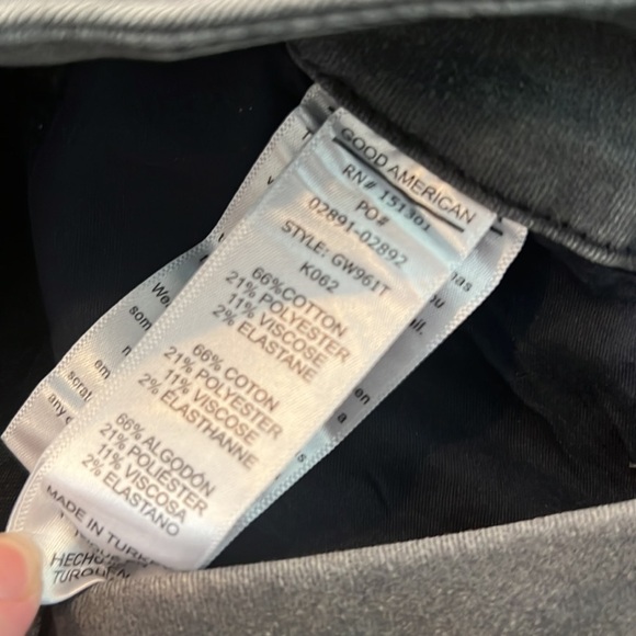 Good American Good Waist Coated Skinny Ankle Jeans SZ 6 / 28 - Picture 4 of 8